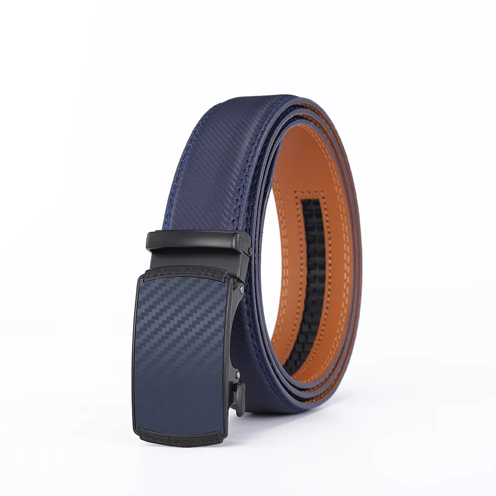 Fashion Men's Leather Belt Automatic Buckle