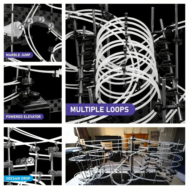 1 Set of Excellent Fairway Building Toys, Marble Track Toys; STEM Toys Suitable for Beginners and Intermediate Players, Ideal New Year and Back-to-School Season Gifts