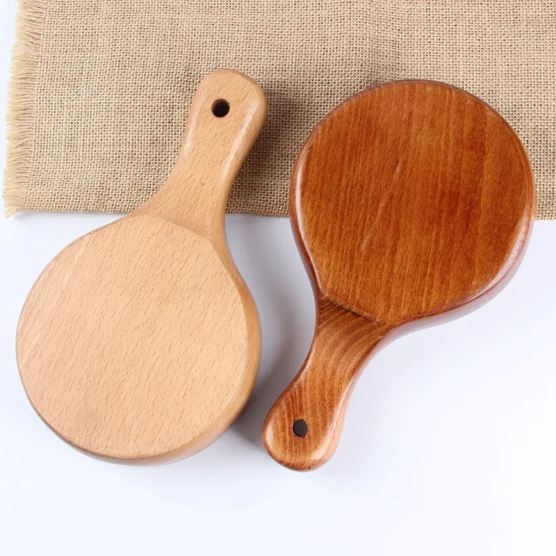 Multifunctional Wooden Bowl Wooden Tableware With Handle For Fruit Salad Bowl