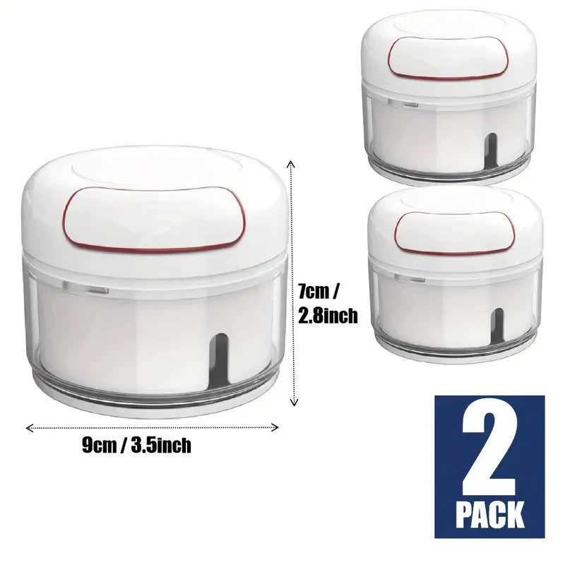2pcs Premium Manual Food Processor & Vegetable Chopper Set