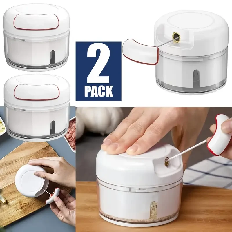 2pcs Premium Manual Food Processor & Vegetable Chopper Set