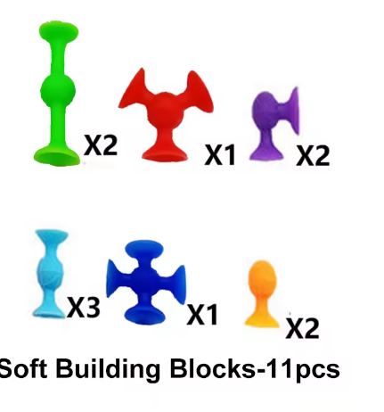 Suction Cup Toy, Building Blocks Pop Sucker Toy,Fidget Toy for Kids,Parent-child Interactive Game
