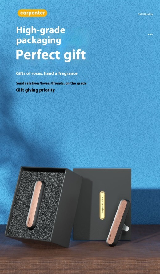 Car Aromatherapy Walnut Alloy Air Outlet Decoration