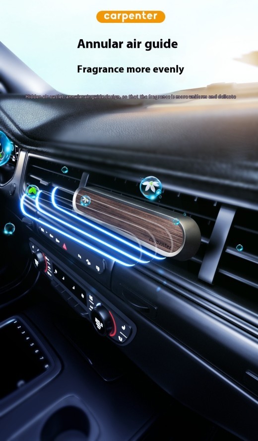 Car Aromatherapy Walnut Alloy Air Outlet Decoration