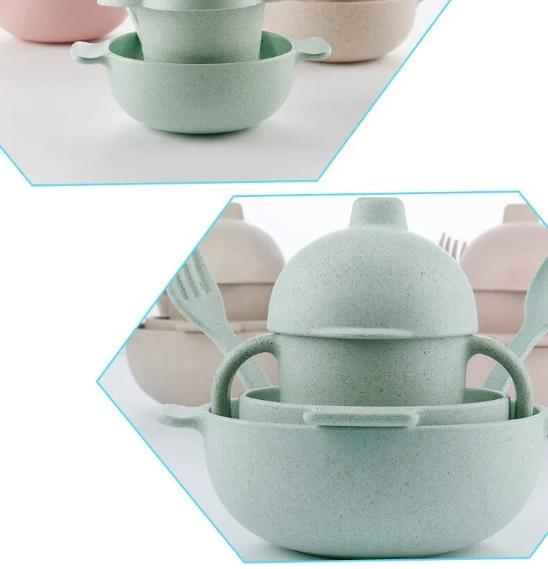 Children's plate bowl cup fork spoon tableware