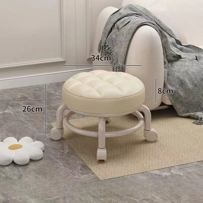 Universal Wheel Small Chair with Plastic Backrest