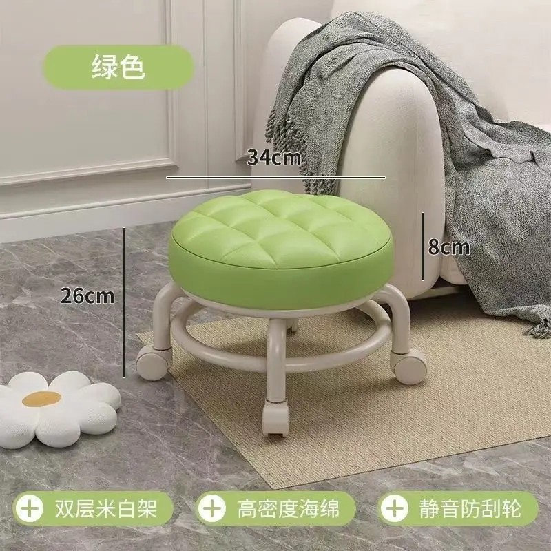 Universal Wheel Small Chair with Plastic Backrest