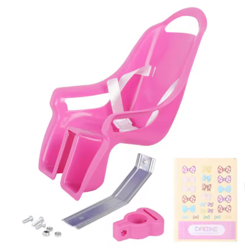 Cute for Doll Bike for Seat Girls Bike Attachment Bike School Girl Kids Children Bicycle Accessories for Doll with Safe