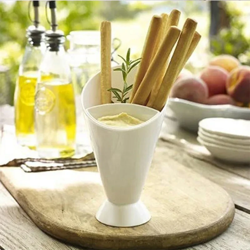 Western French Fries Vegetable Salad Cup Creative Diagonal Western Tableware