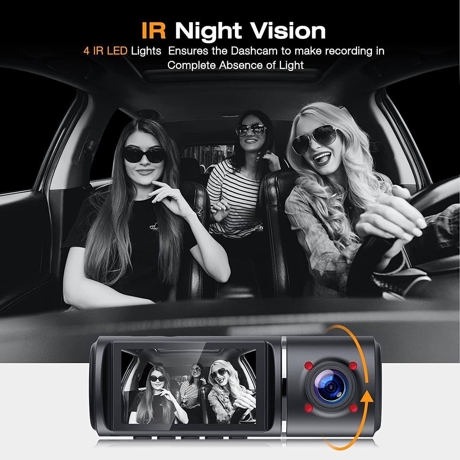 Three-record Driving Recorder HD Monitoring