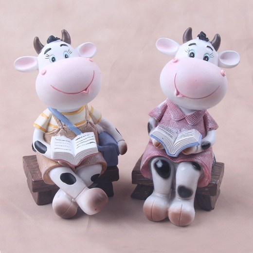 Cow Decoration Office Desktop Creative Souvenirs