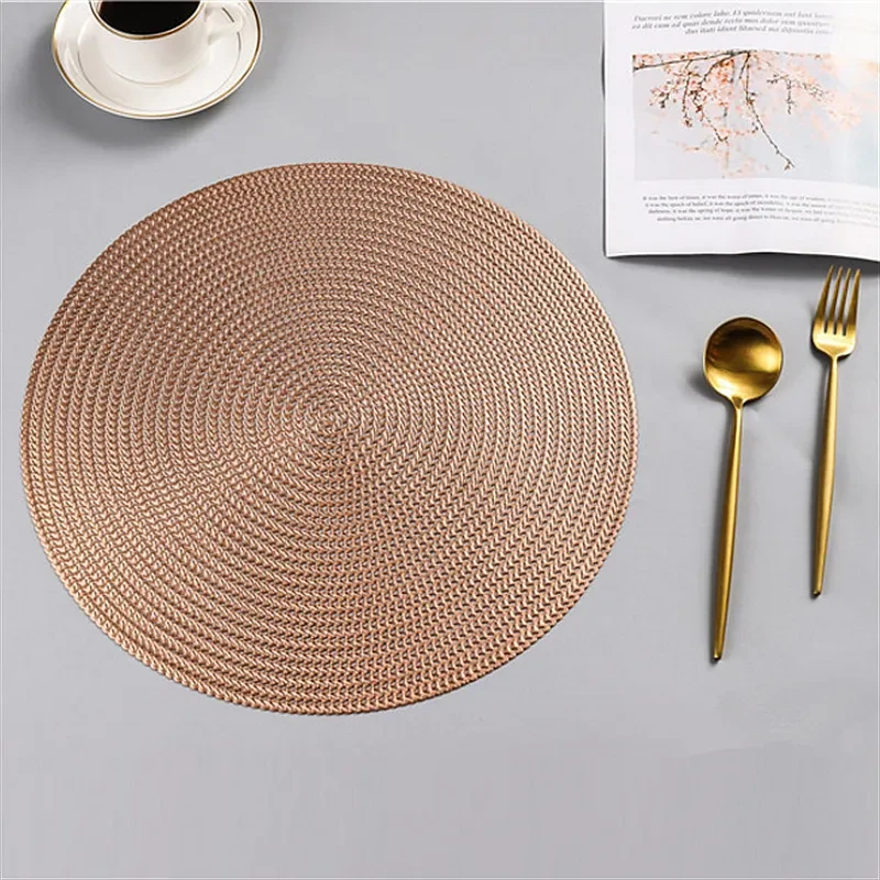European-style Circular Hollow Non-slip Insulation Placemat