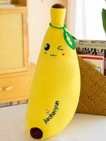 Banana Throw Pillow Long Pillow Cute Lazy Bed Leg Hug Doll Super Soft Girl Doll Plush Toy