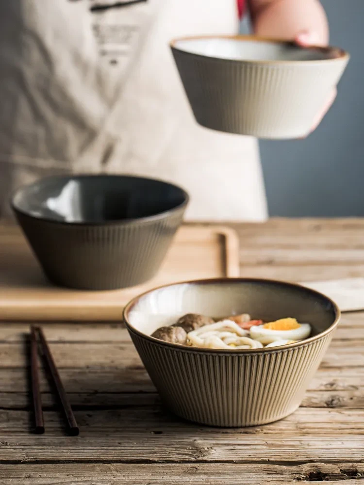 Seif Nordic Style Creative Simple Big Bowl Big Soup Bowl Noodle Bowl Vegetable Bowl Mixed Cold Vegetable Fruit Salad Bowl Single Pot