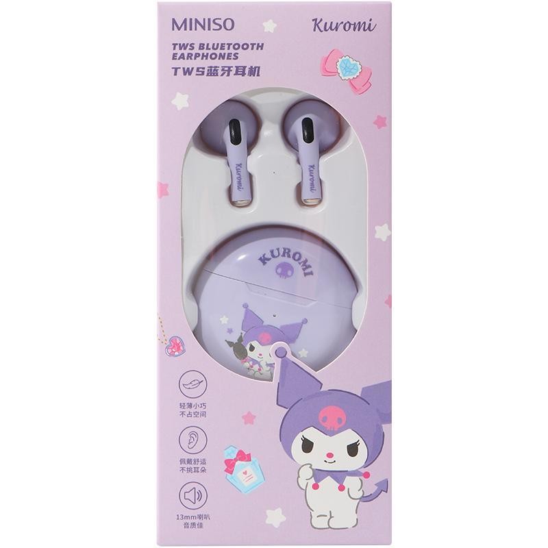 MINISO Sanrio Cinnamoroll Kuromi Classic Series TWS Bluetooth Headset Model XS66 Girlfriend Children's Gift