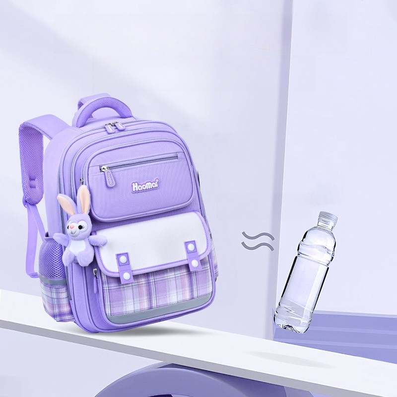 MINISO Disney LinaBell Student Bag  Kawaii StellaLou Waterproof Schoolbag with Cartoon Design, Large Capacity and Safety Reflectors Backpack