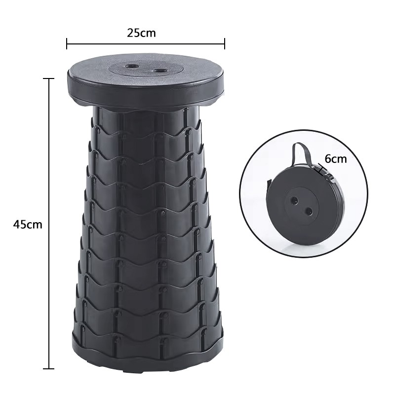 Folding Telescopic Stool  Outdoor Portable Folding Chair, Travel, Fishing, and Queuing Stool