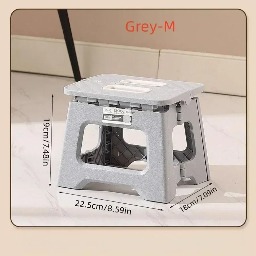 New Portable Folding Stool  Thickened Plastic Saddle Chair