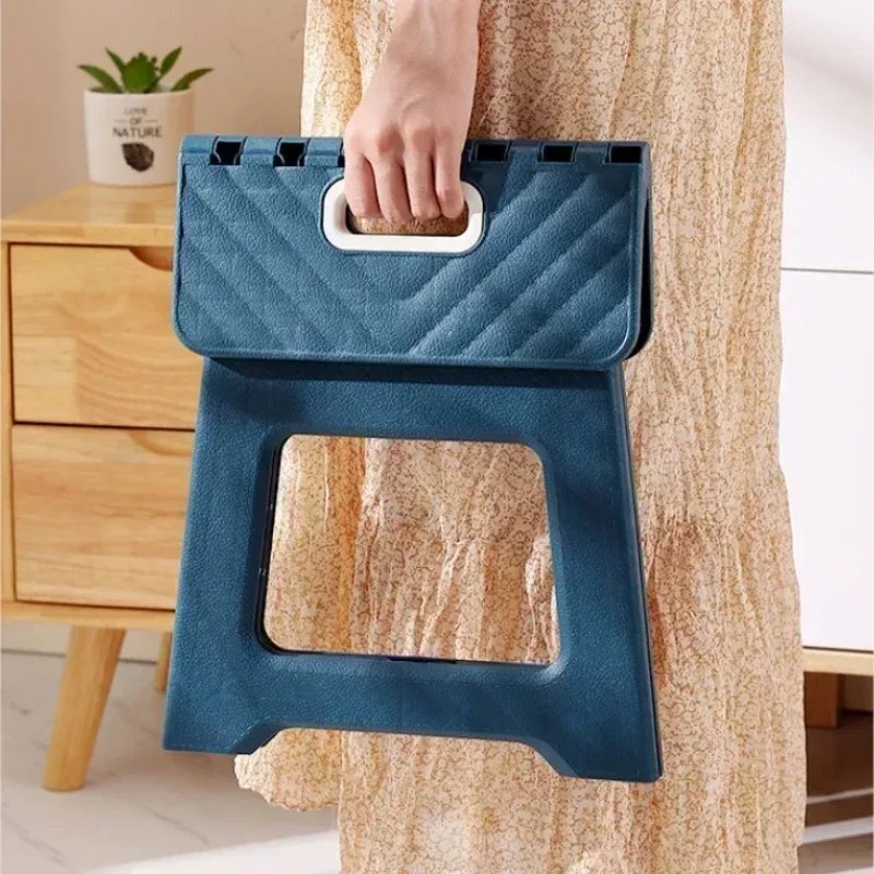 New Portable Folding Stool  Thickened Plastic Saddle Chair