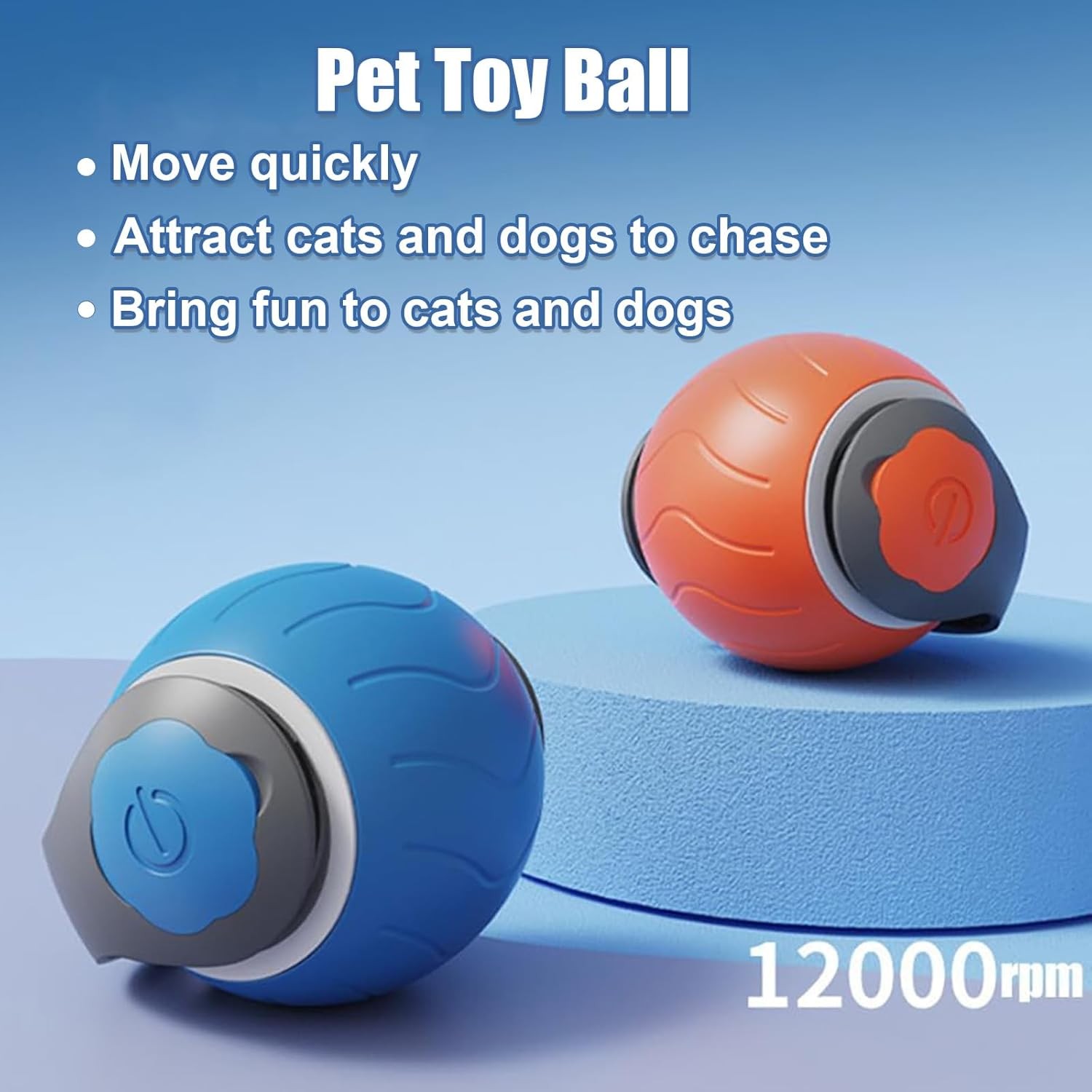 Speedy Tail 2.0 - Interactive Electric Rolling Ball with Teasing Tail Smart Cat Toy for Indoor & Outdoor Fun