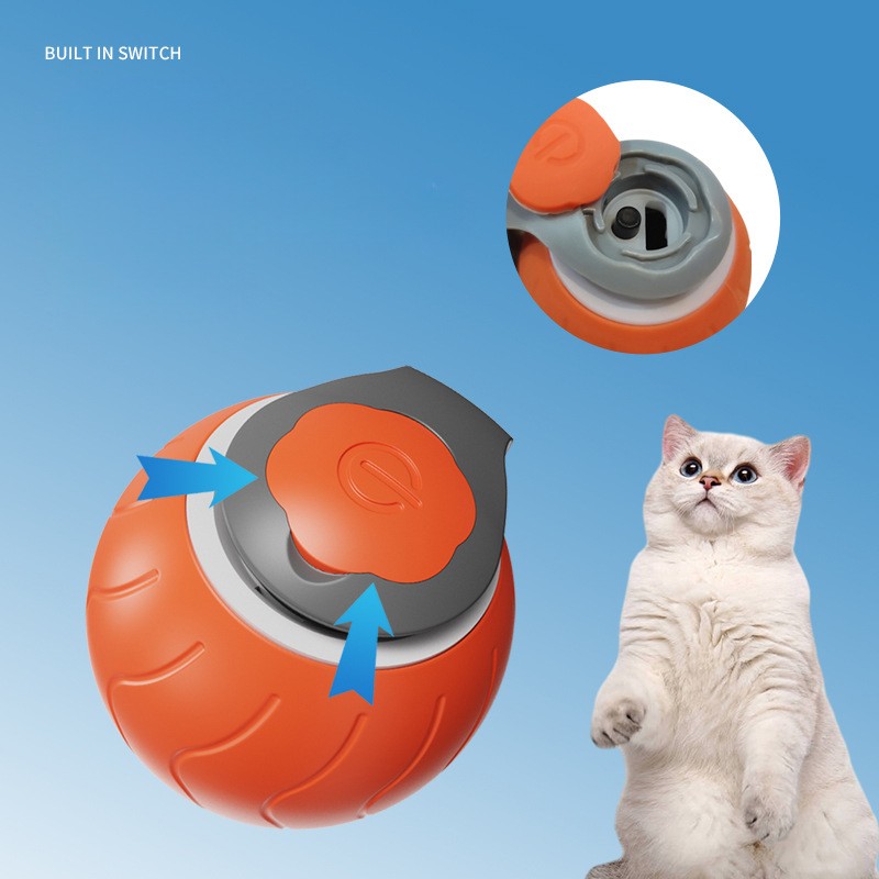 Speedy Tail 2.0 - Interactive Electric Rolling Ball with Teasing Tail Smart Cat Toy for Indoor & Outdoor Fun