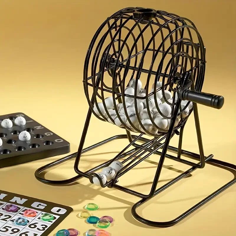 Classic Bingo Game Set with Lucky Ball Machine