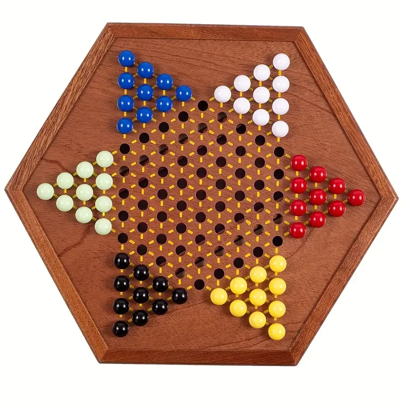 1 Set Luxury Wooden Chinese Checkers Game