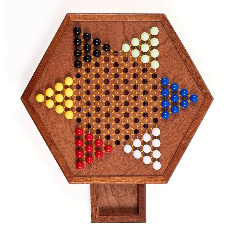1 Set Luxury Wooden Chinese Checkers Game