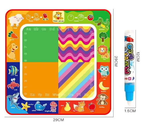 2023 New Arrivals Magic Water Drawing Mat with Fluorescent Pen Painting Board Early Educational Toys Montessori Toys for Kids