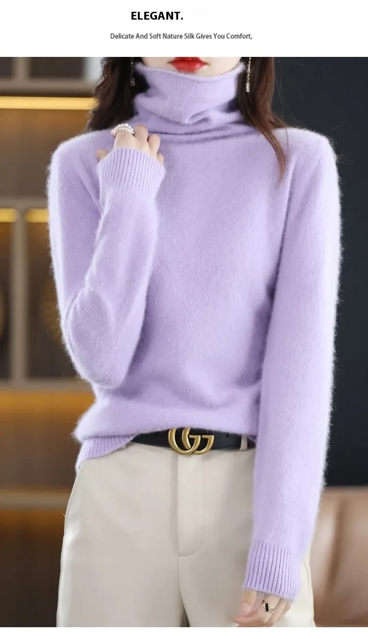 Pullover Short Mink Wool Knitted Sweater Bottoming Shirt