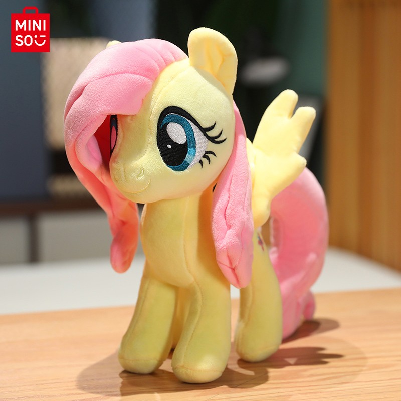 MINISO My Little Pony Anime Plush Doll Toys  Prototype Cartoon Pinkie Pie and Fluttershy Soft Doll Throw Pillow, Perfect Children's Gift