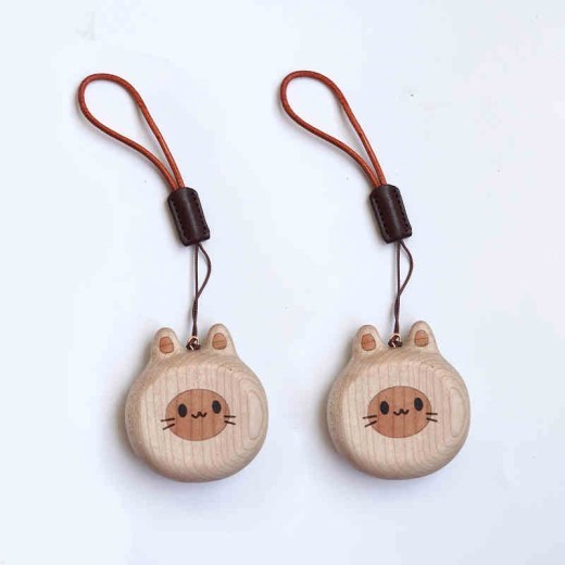 Dogs And Cats Key Chain Cute Wooden Creative Pendant