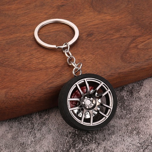 Car Modification Caliper Brake Disc Wheel Hub Car Keychain