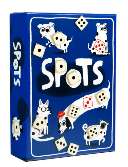 Spots A Game About Rolling Dice, Pushing Your Luck and Dogs Card Game For 1-4 players Family Game