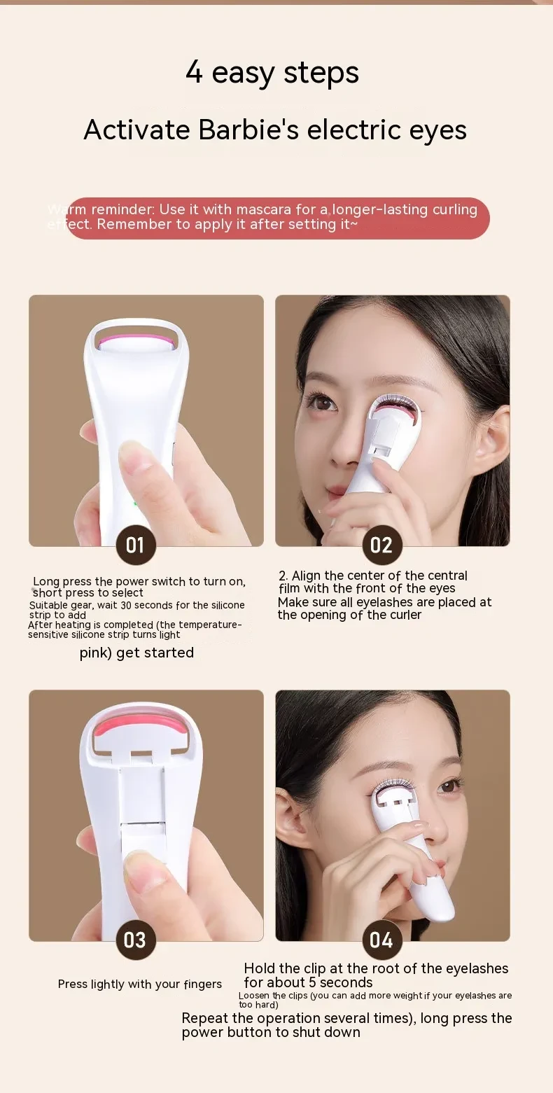 Electric Temperature Control Lasting Shaping Electric Eyelash Curler