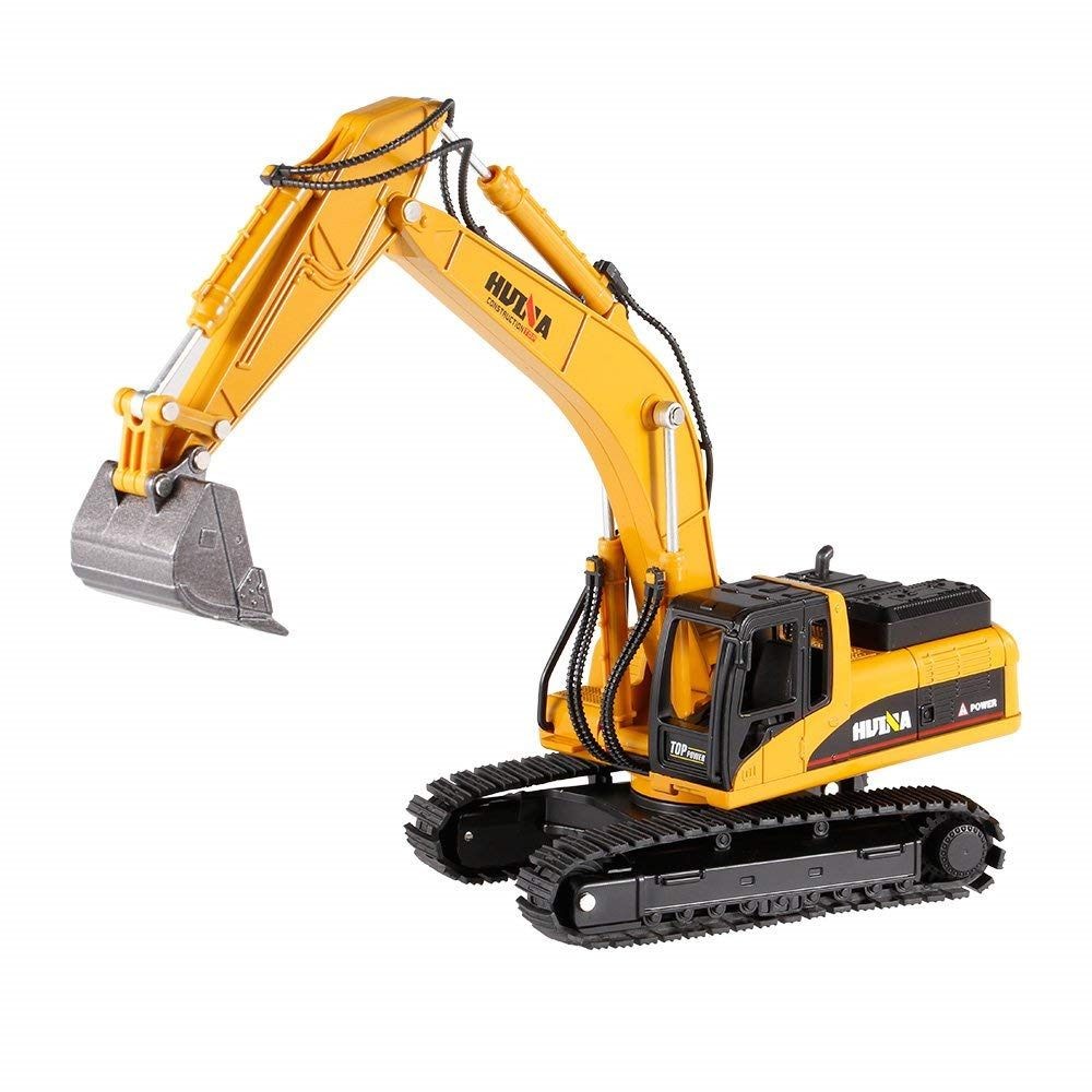 Die-cast Digger Excavator, HUINA 1:50, Die-cast Metal Excavator Model