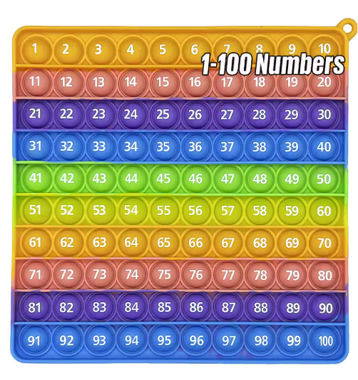 Learn 1-100 Numbers Figures Counting Pop Toy Math Games, Math Teaching Manipulatives Montessori Educational Toys for School Kids