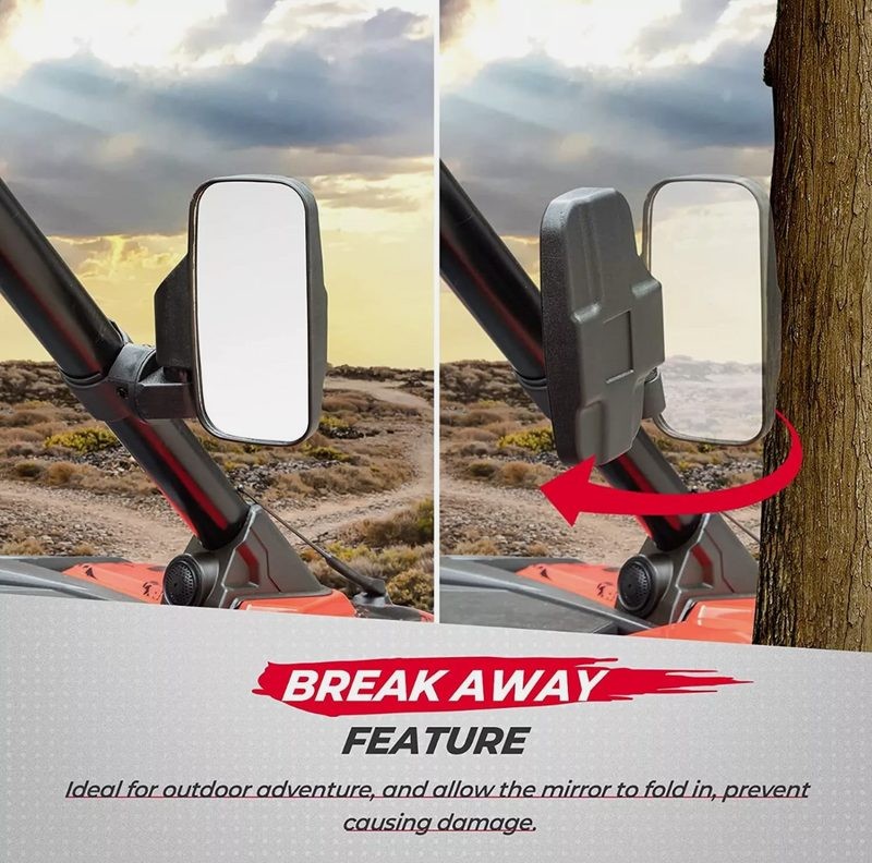 1.75"-2" UTV Rear View Side Mirror