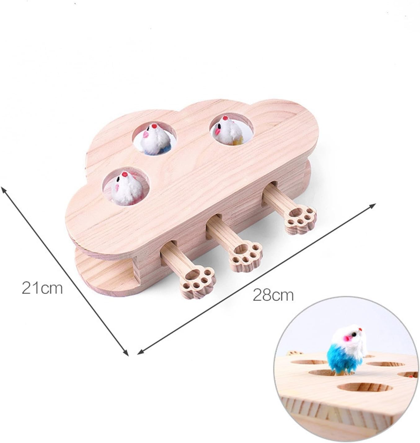 Cat Scratcher And Toy, Cat Pop Up Toy, Cardboard Cat Scratcher With Whack A Mole For Cats, Cat Whack A Mole Toy, Interactive Cat Toys For Bored Indoor Adult Cats