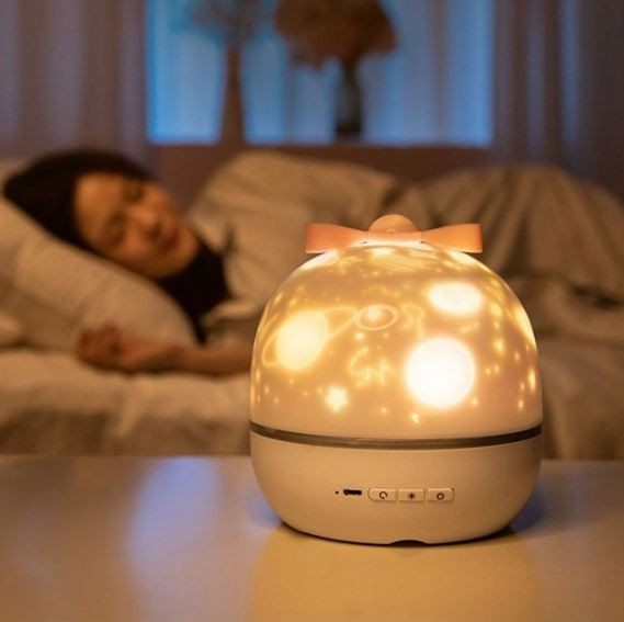 Projector Light, Rechargeable, 360 Rotation, 12 Scenes, with Music Box