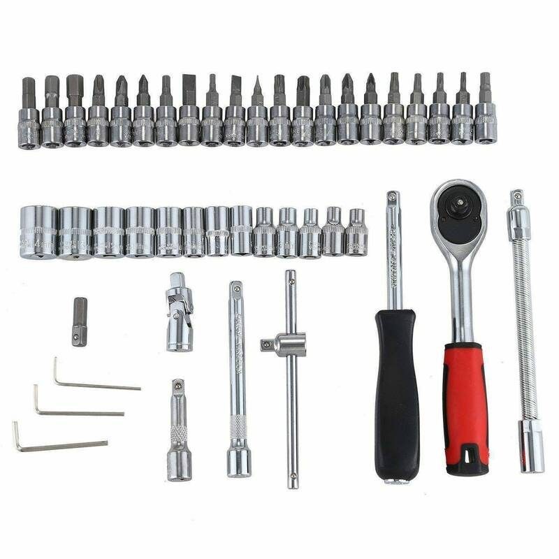 46pcs Ratchet Metric Socket Wrench Set