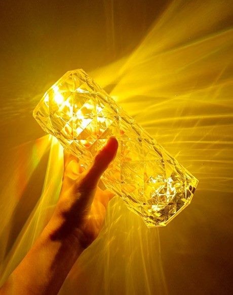 Rose Crystal Lamp with Touch and Remote Control, Big Size
