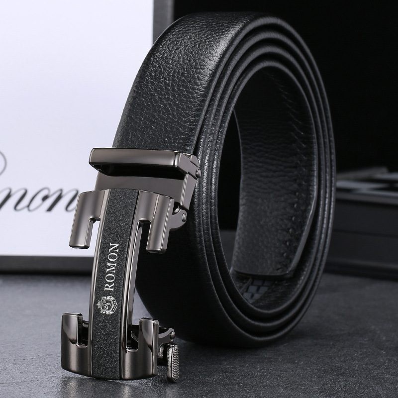 Mens Belt Cowskin Black