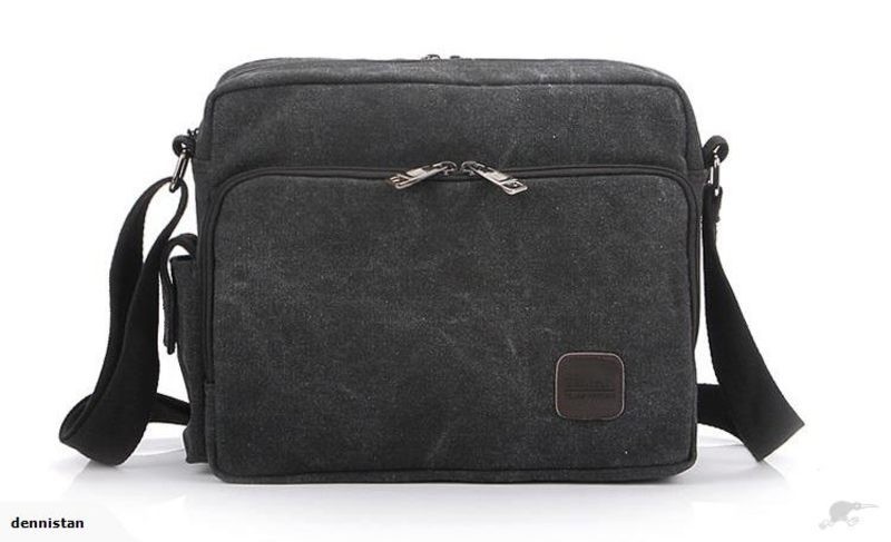 Mens Multi Function Shoulder Bag -Black