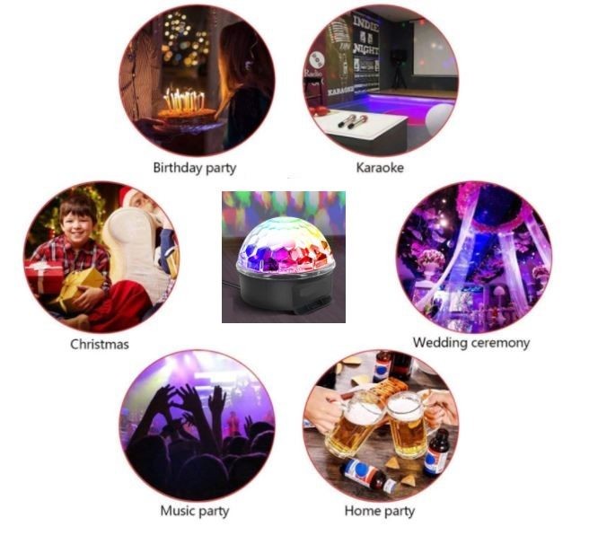 Party Lights with Remote Controller, NZ Power Plug. Sound Activated Mode