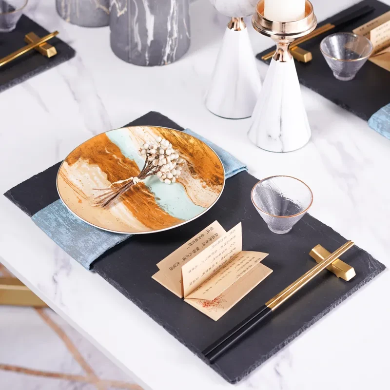 New Chinese Style Aqua Blue Dinner Plate