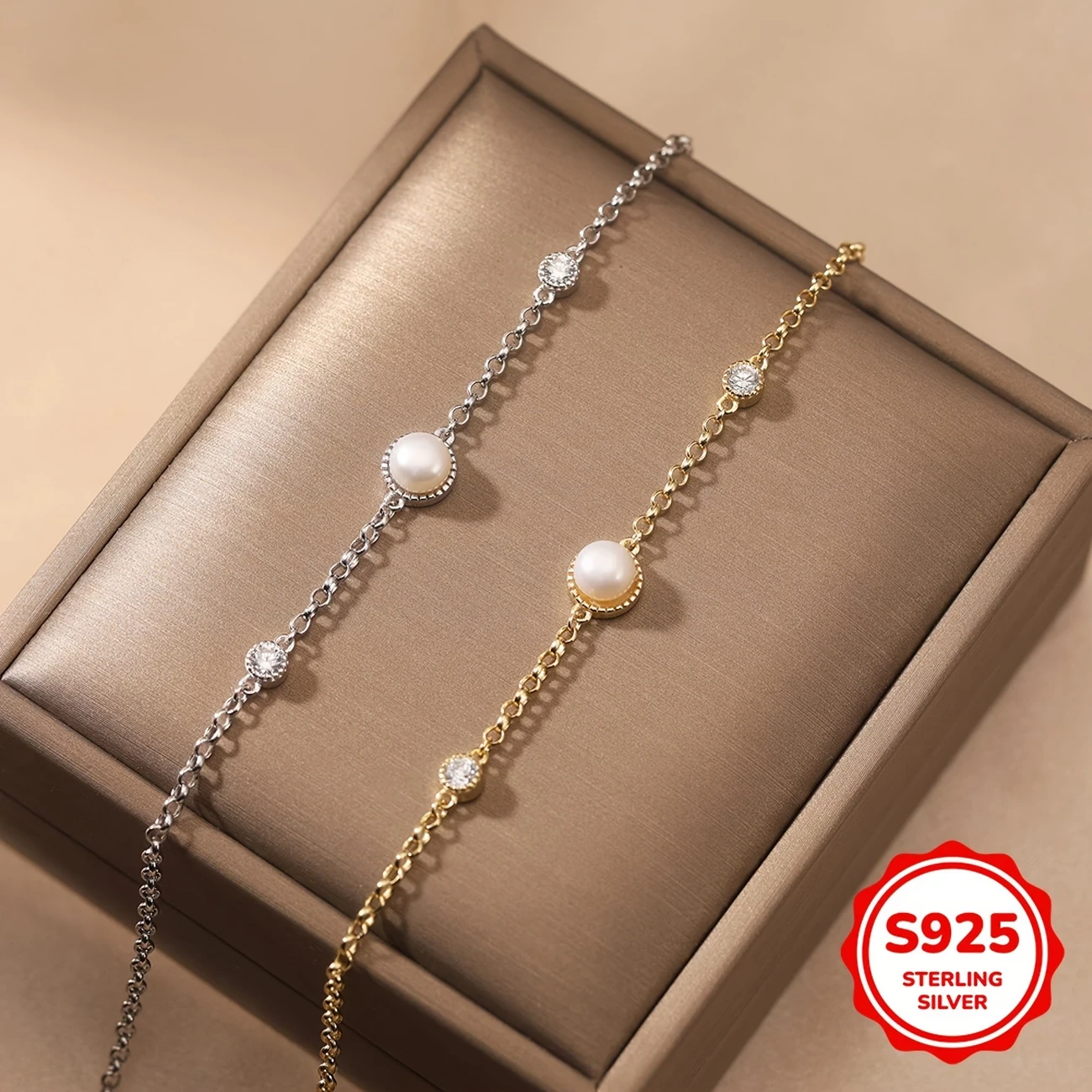 S925 Silvery Freshwater Pearl Bubble Bracelet - Fashionable and Stylish Women's Bracelet