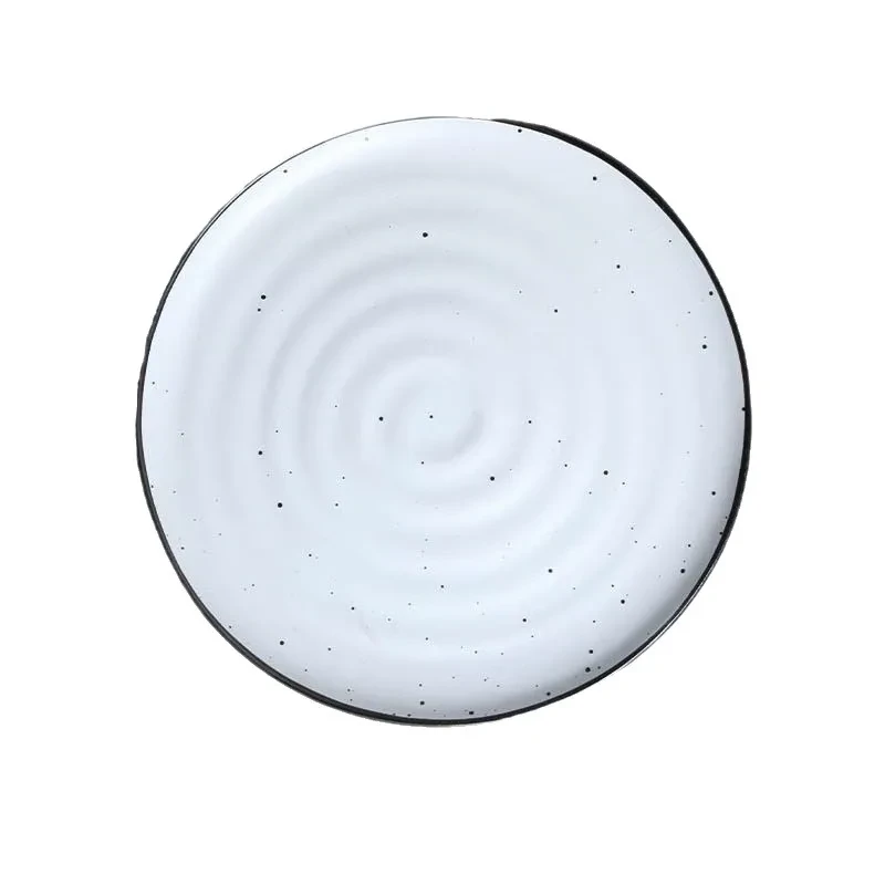 Ceramic Spot Steak Plate Decorative Tray Tableware