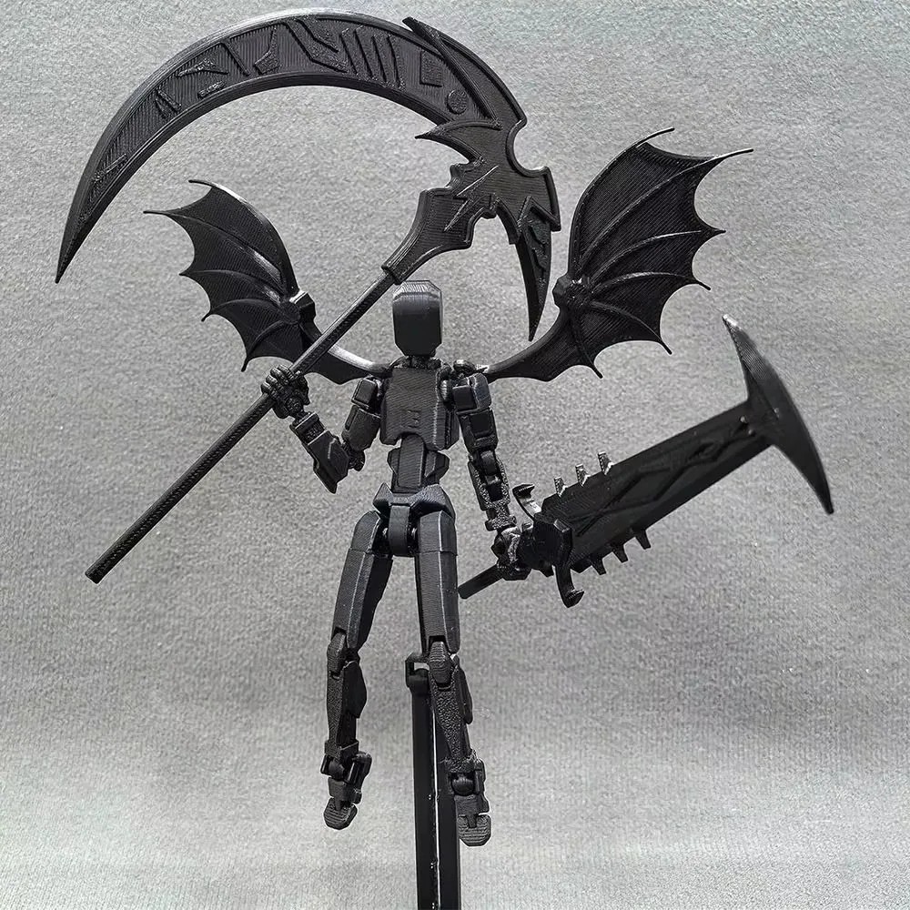 3D Printed Reaper Robot Model Multi-Jointed Movable Desktop Decoration Action Figure