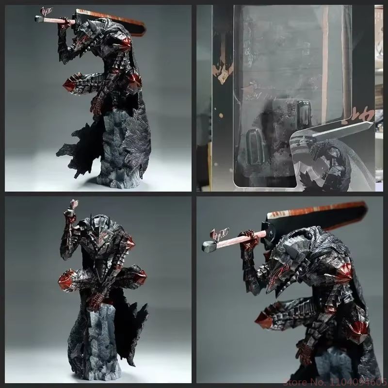 25cm Berserk Guts Action Figure Berserker Armor Black Swordsman Model